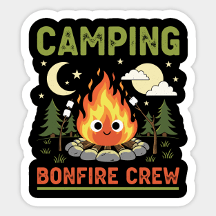 Camping Bonfire Crew Sticker
